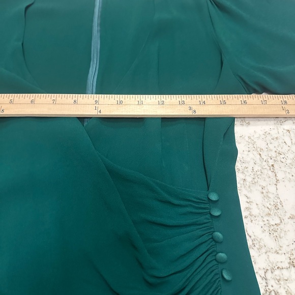 Reformation Asymmetrical Teal Dress - Picture 9 of 12